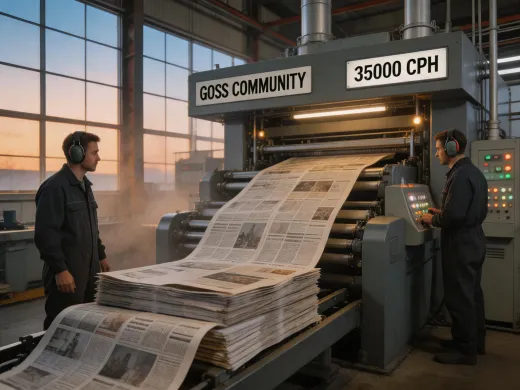 Daily newspaper pressroom using Goss Community press