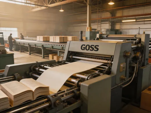 Book printing plant with Goss press
