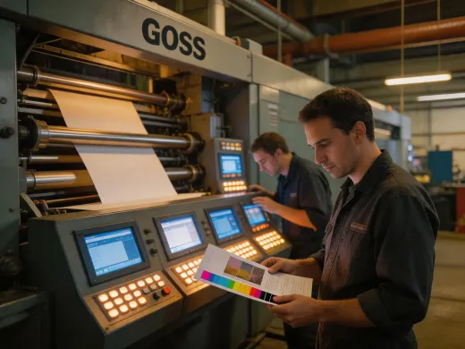 Commercial heatset printing operation