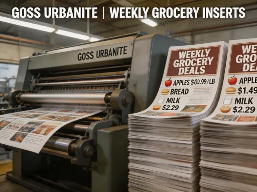 Retail insert printing operation