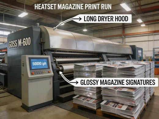 Magazine heatset print run