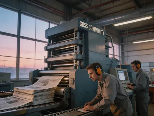Community daily newspaper pressroom